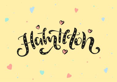 Hamilton Kanada. Vektör modern stil kaligrafi.