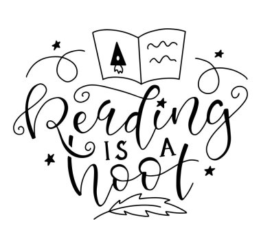 Okumak, beyaz arka planda izole edilmiş komik, siyah harflerdir. Posterler, fotoğraf kaplamaları, kart, tişört baskısı ve sosyal medya için kaligrafi. 