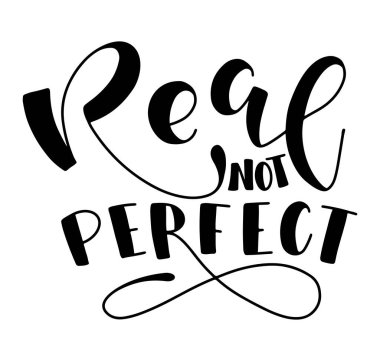 Beyaz arkaplanda izole edilmiş gerçek olmayan el çizimi siyah metin - kaligrafi ile vektör illüstrasyonu.