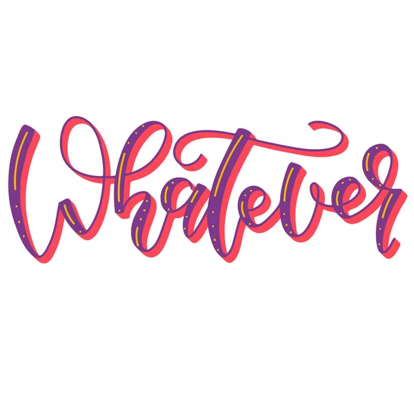 Welke veelkleurige letters geïsoleerd op witte achtergrond - vectorillustratie met kalligrafie voor posters, foto 's, wenskaarten, T-shirts en social media. — Stockvector