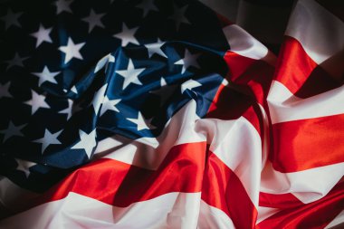 closeup karıştırdı Amerikan bayrağı