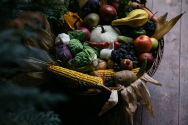 Hasattan sonra bir sepet sonbahar ürünü..