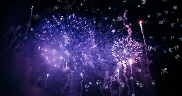 Banner Eines Schönen Feuerwerks Overlays Für Erstaunliche Feierlichkeiten — Stockfoto