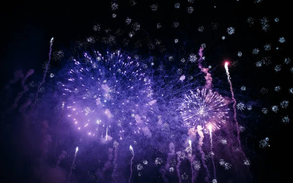 Bannière Beaux Feux Artifice Superpositions Pour Des Célébrations Étonnantes — Photo