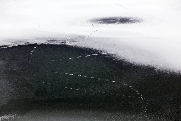 Abstrato Lago Congelado Inverno Frio — Fotografia de Stock