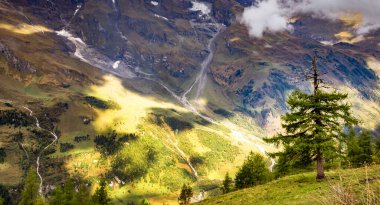 Grossglockner Ulusal Parkı 'ndan güzel manzara, Hohe Tauern, Avusturya