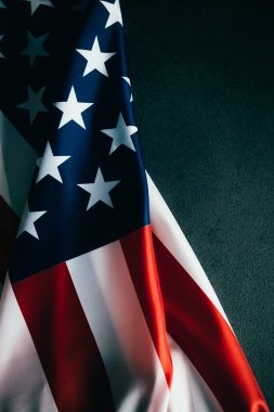 Metin için alanı olan Amerikan bayrağı arkaplanı.