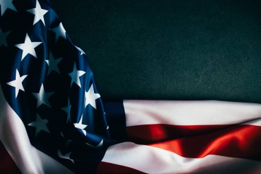 Metin için alanı olan Amerikan bayrağı arkaplanı.
