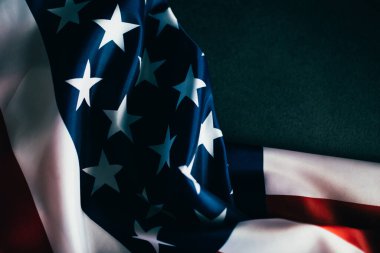 Metin için alanı olan Amerikan bayrağı arkaplanı.