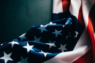 Metin için alanı olan Amerikan bayrağı arkaplanı.