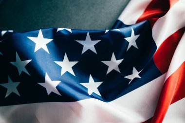 Metin için alanı olan Amerikan bayrağı arkaplanı.