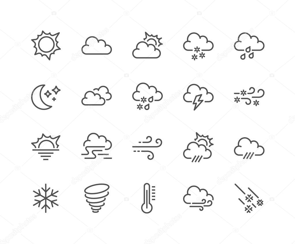 Line Weather Icons