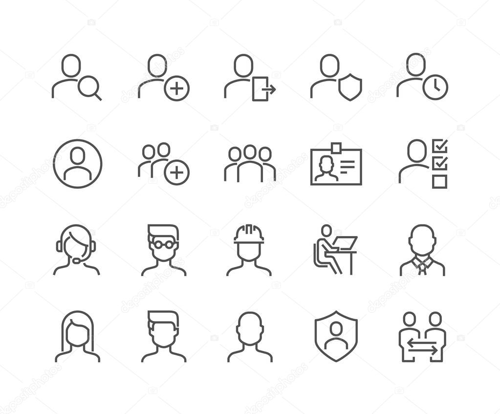 Line Users Icons