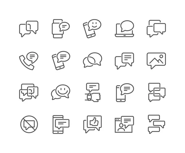 Line Messages Icons Royalty Free Stock Illustrations