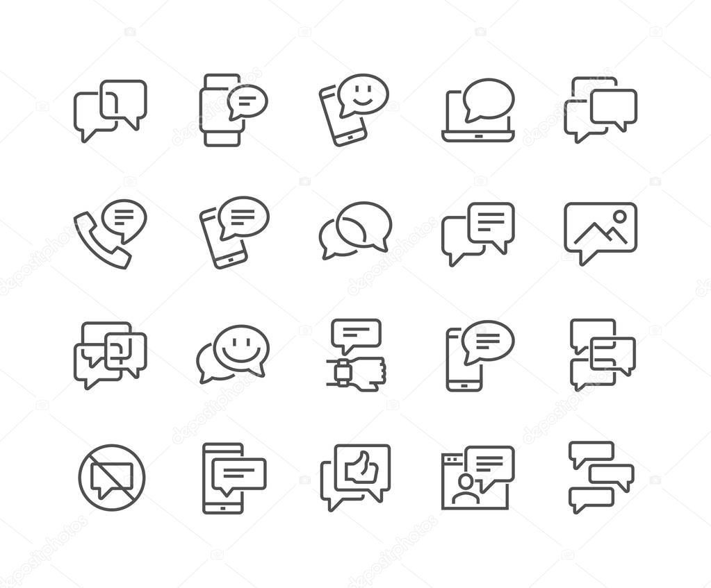 Line Messages Icons
