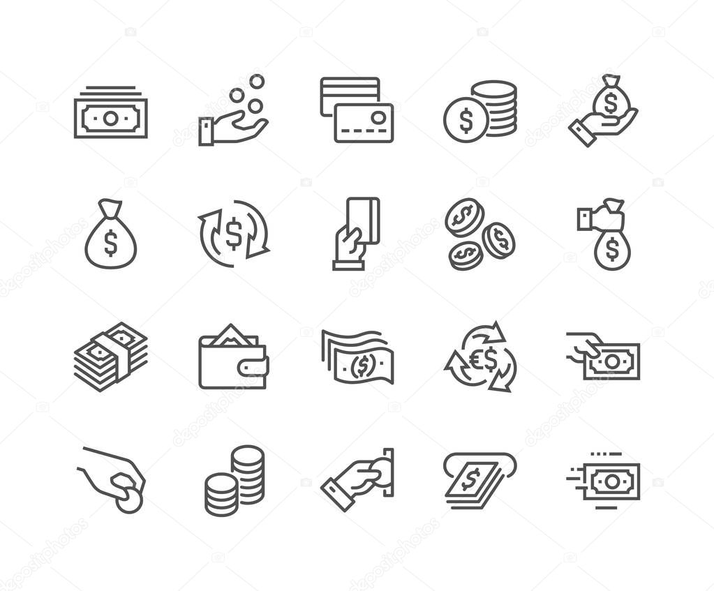 Line Money Icons