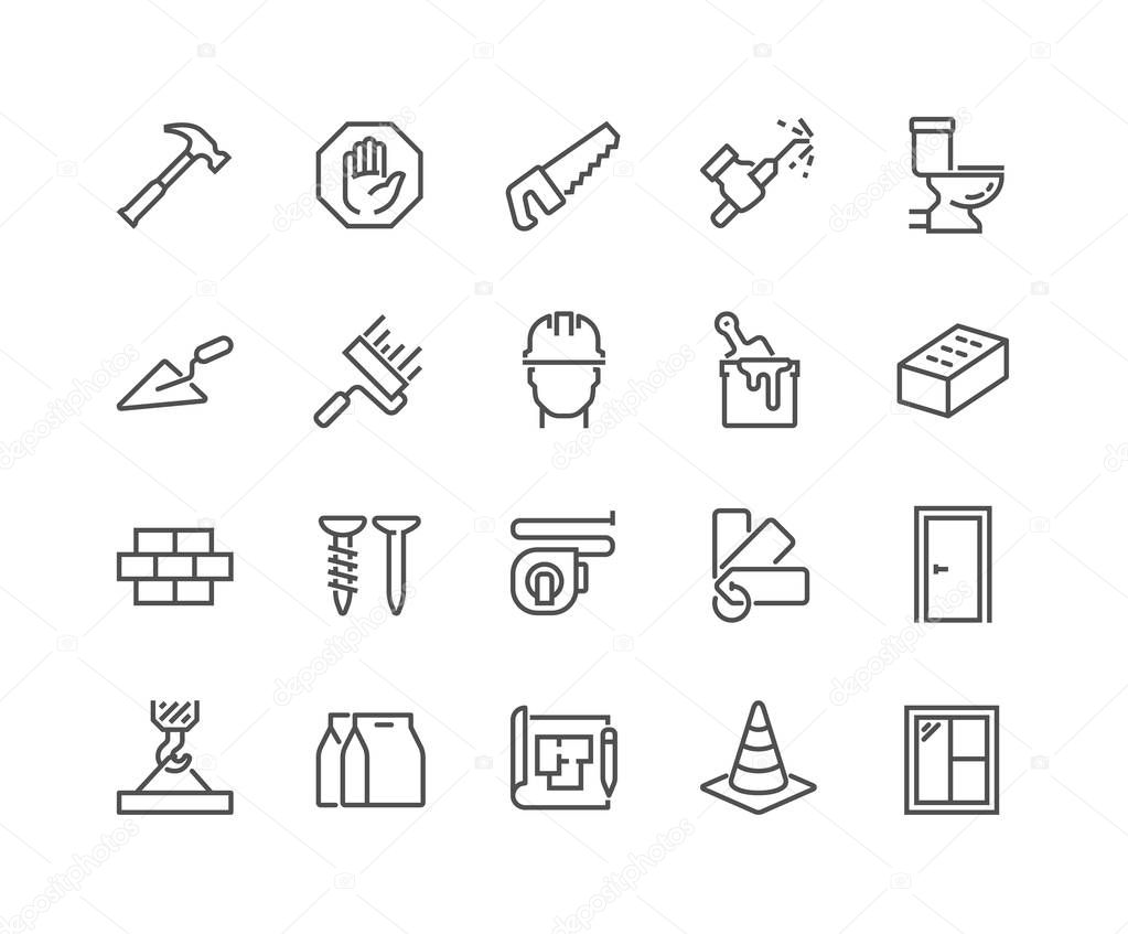 Line Construction Icons