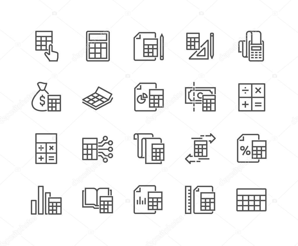 Line Calculation Icons