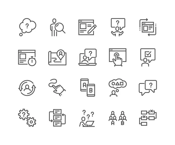 Line UI and UX Icons — Stock Vector