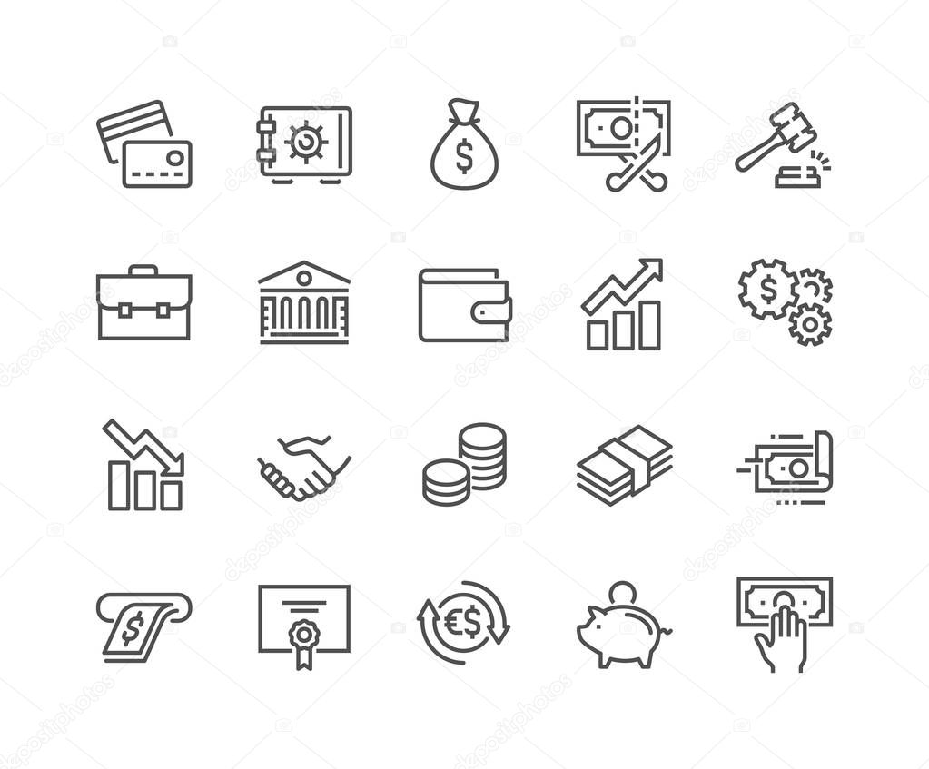 Line Finance Icons