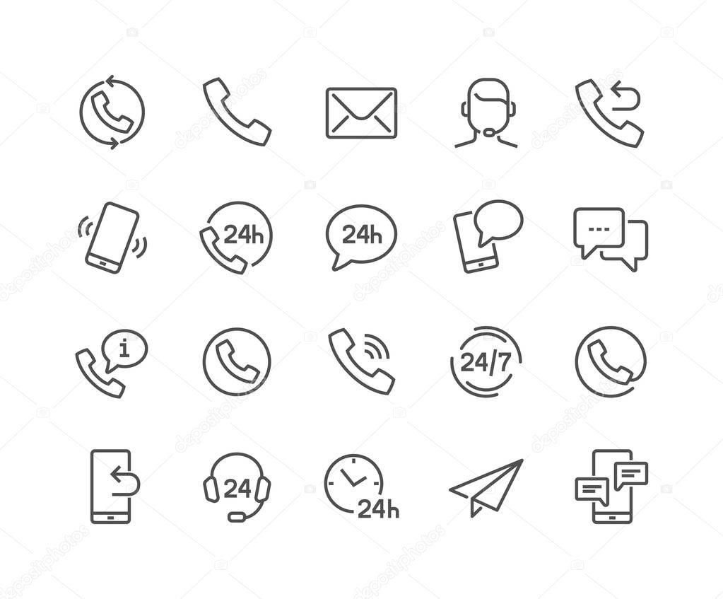 Line Contact Icons