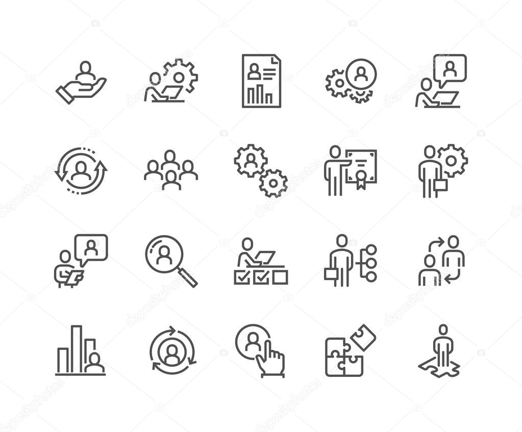 Line Business Management Icons