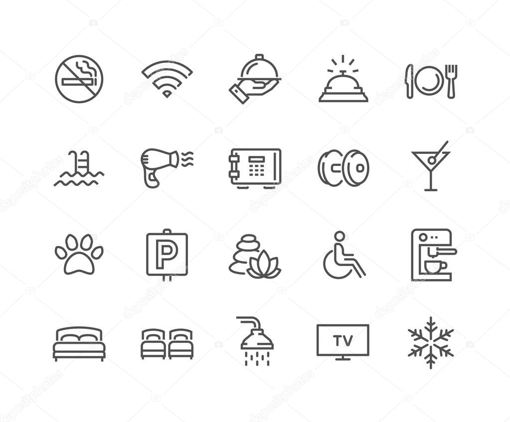 Line Hotel Icons