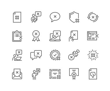Line Reject Icons