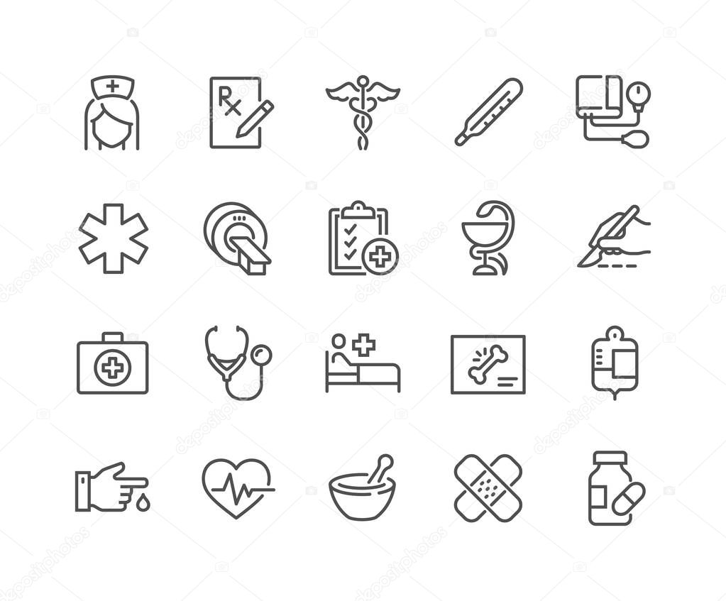 Line Medical Icons