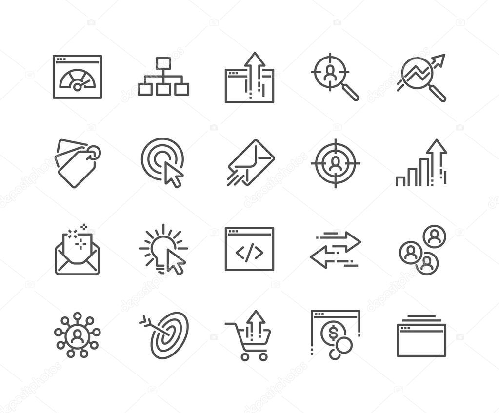 Line SEO Icons