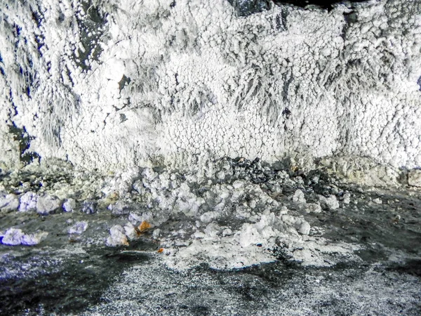 Salt wall in a salt mine in Nemocon in Colombia