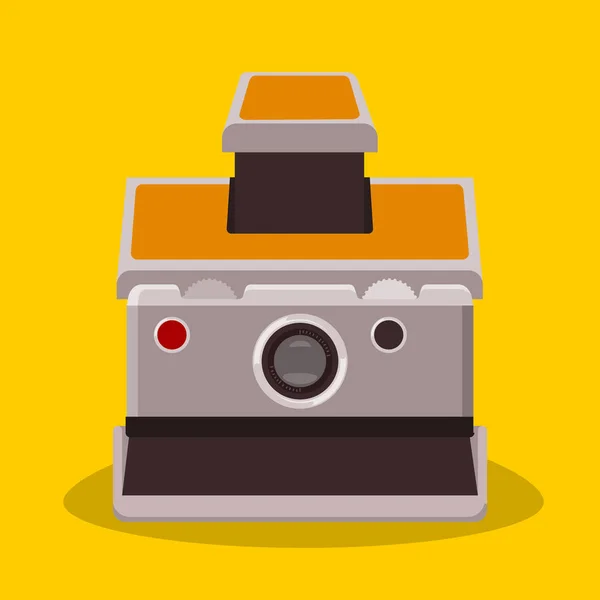 Изолированные Винтажные Ретро Скорость Графическая Пресс Камера Плоский Стиль Иконка — стоковый вектор