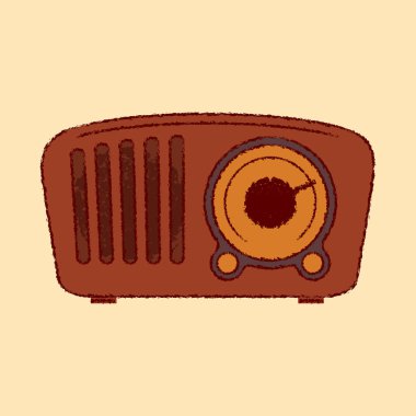 Klasik retro kamera simgesi düz kabataslak taslak biçimi 