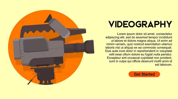 Professzionális Film Film Digitális Fényképezőgép Videó Felvevő Mozi Gyártás Vázlat — Stock Vector