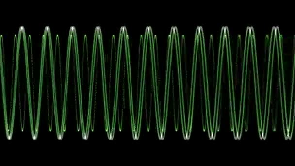 Forma Onda Eletrônica Loop Espectro Onda Eletrônica Ideal Para Vídeos — Vídeo de Stock