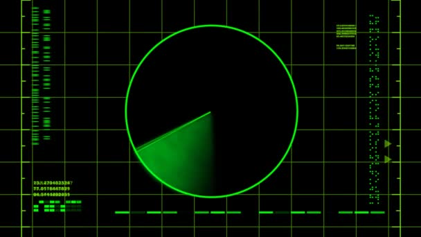 Radar Screen Loop Basic Animation Create Radar Screen Other Screens — Stock Video