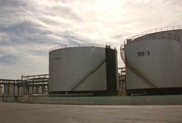 Ropy Naftowej Rafinerii Open Strzelać Rafinerii Zaawansowanych Urządzeń Rafinacji Ropy — Wideo stockowe