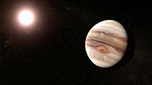 Jupiter Dans Système Solaire Animation — Video