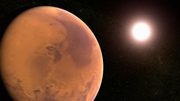 Planeta Mars Animacji Mars Układzie Słonecznym — Wideo stockowe