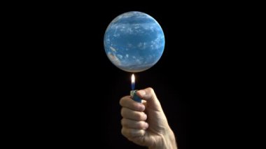Küresel ısınma konsepti 3d animasyon