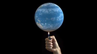 Küresel ısınma konsepti 3d animasyon