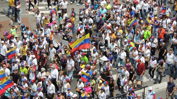 Protest För Frihet Venezuela Mot Kommunismen Mot Socialismen Studenter Och — Stockfoto