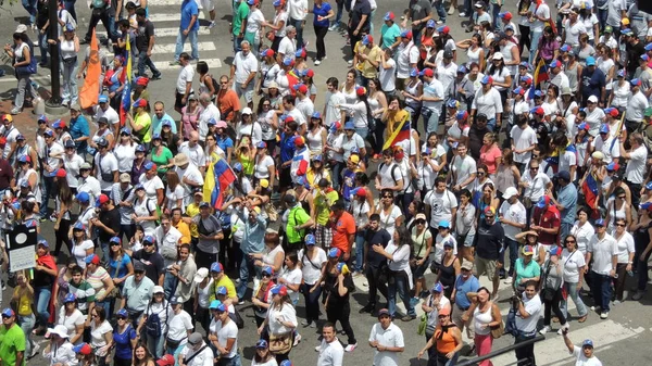 Protest För Frihet Venezuela Mot Kommunismen Mot Socialismen Studenter Och — Stockfoto