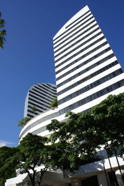 Modern bir binanın veya ultramodern tarzın görüntüsü