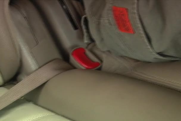 Samochodowy Pas Bezpieczeństwa Klamra Bliska — Wideo stockowe