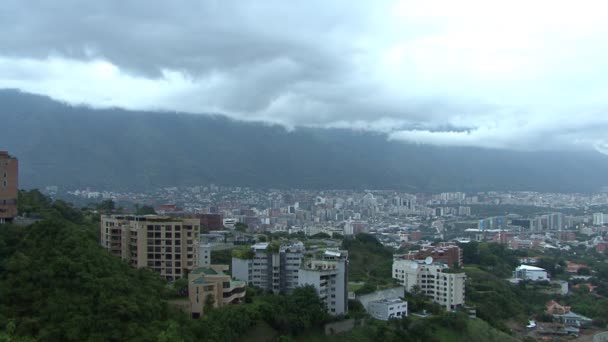 City Solnedgång Tid Förflutit Dag Till Natt Caracas Venezuela — Stockvideo