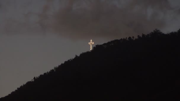 Cruz Lapso Tiempo Montaña — Vídeo de stock