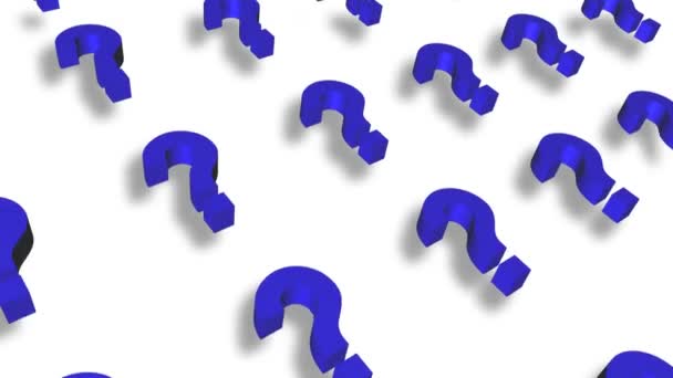 Animation Red Blue Question Mark — Stock Video
