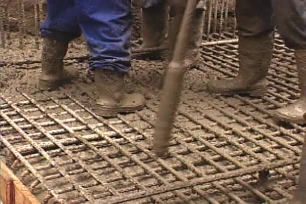 Les Hommes Travail Dans Construction Scènes Travailleurs Activités Travail Dans — Video