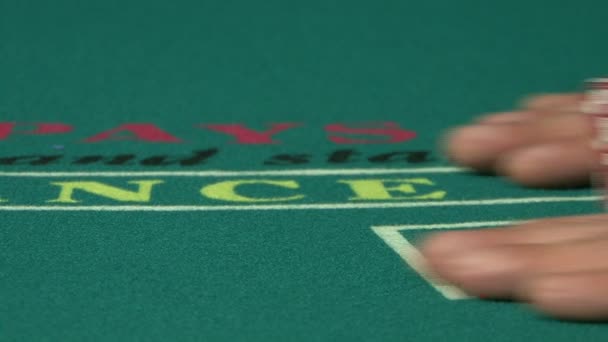 Casino Chips Bet — Stock Video